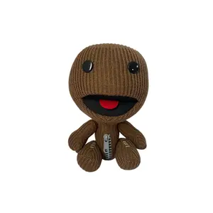 Hot LittleBigPlanet Sackboy Stuffed Toy with Embroidered Details, Embroidered Eyes, Suitable for Gamers