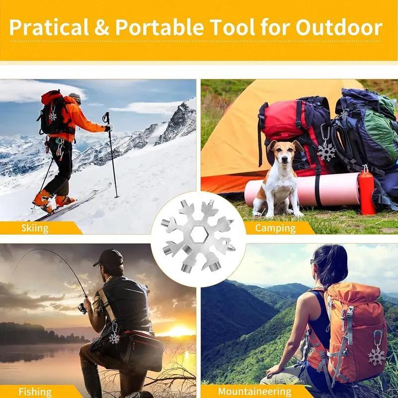 Viral 18-in-1 Snowflake Multi-tool Stainless Steel Portable Wrench All-in-One Screwdriver & Bottle Opener Must-Have Survival Gadget for Outdoor Activities Viral 18-in-1 Snowflake Multi-tool Stainless Steel Portable Wrench All-in-One Screwdriver & Bottle Opener Must-Have Survival Gadget for Outdoor Activities