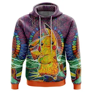 Trippy Pikachpkn Hoodie - Ape Hoodies Japanese Anime Style Zip Up Hooded Sweatshirts Men Women Fashion Y2k Oversized Pullovers