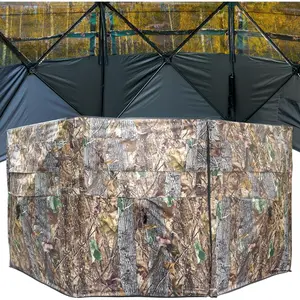 Hunting Blind See through Ground Blind Portable Three-Panel Hunting Ground Blinds for Deer & Turkey WTVIDAS