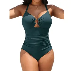 2026 new model Womens Modest beach Swimsuits Tummy Control Slimming Bathing Suit 1 Piece Long Torso Swimwear