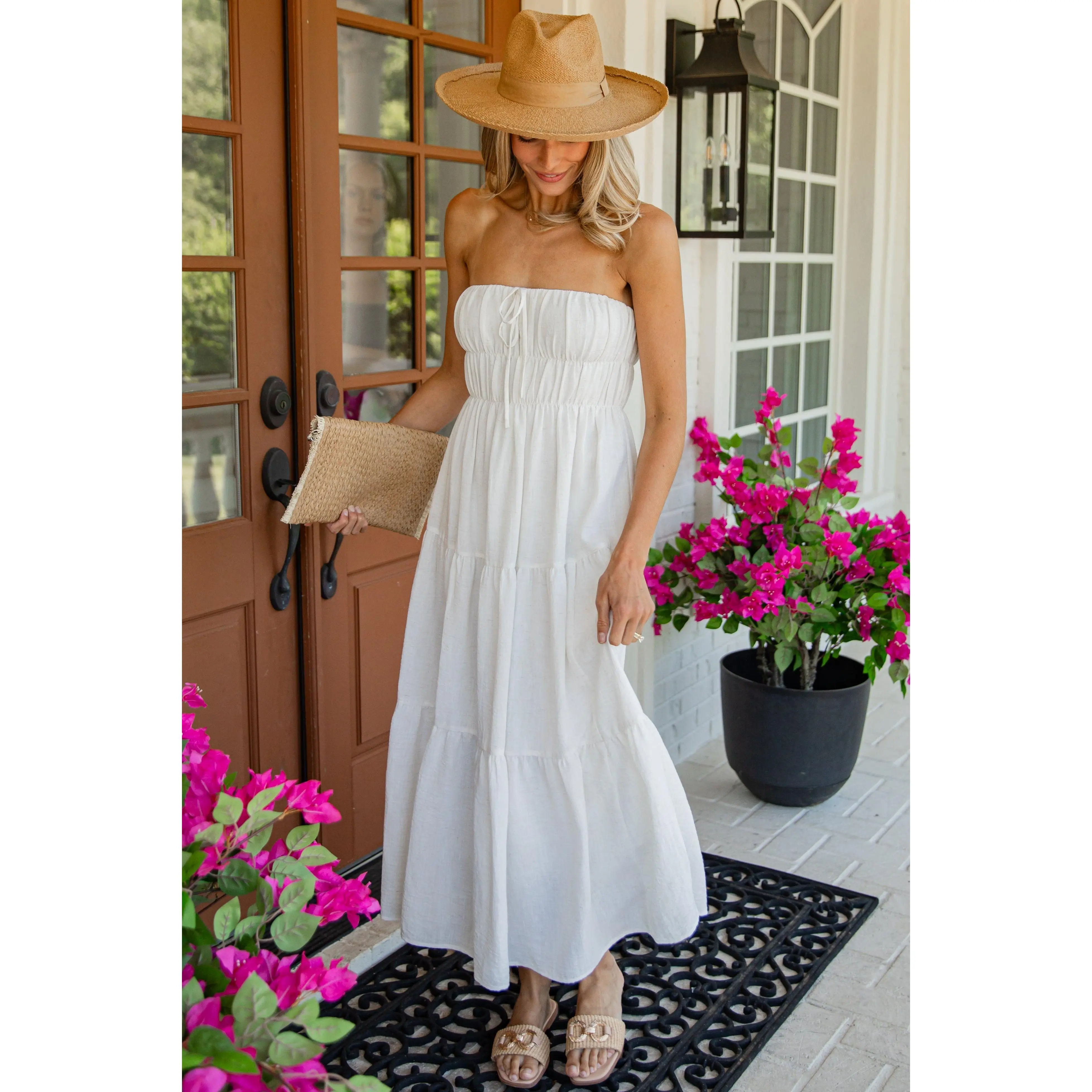 Dreaming of You White Strapless Maxi Dress