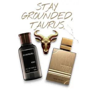 Stay Grounded, TAURUS Zodiac Bundle | Bharara King + Amber Oud Gold | Eau De Parfum | Men's Fragrance | 100 ML - 3.4 oz | Fruity - Citrus & Sweet Notes