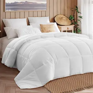 Bedding Polyester Comforter Duvet Insert, Quilted Comforter with Corner Tabs, Box Stitched Alternativewith Ultra Soft Fiber Material