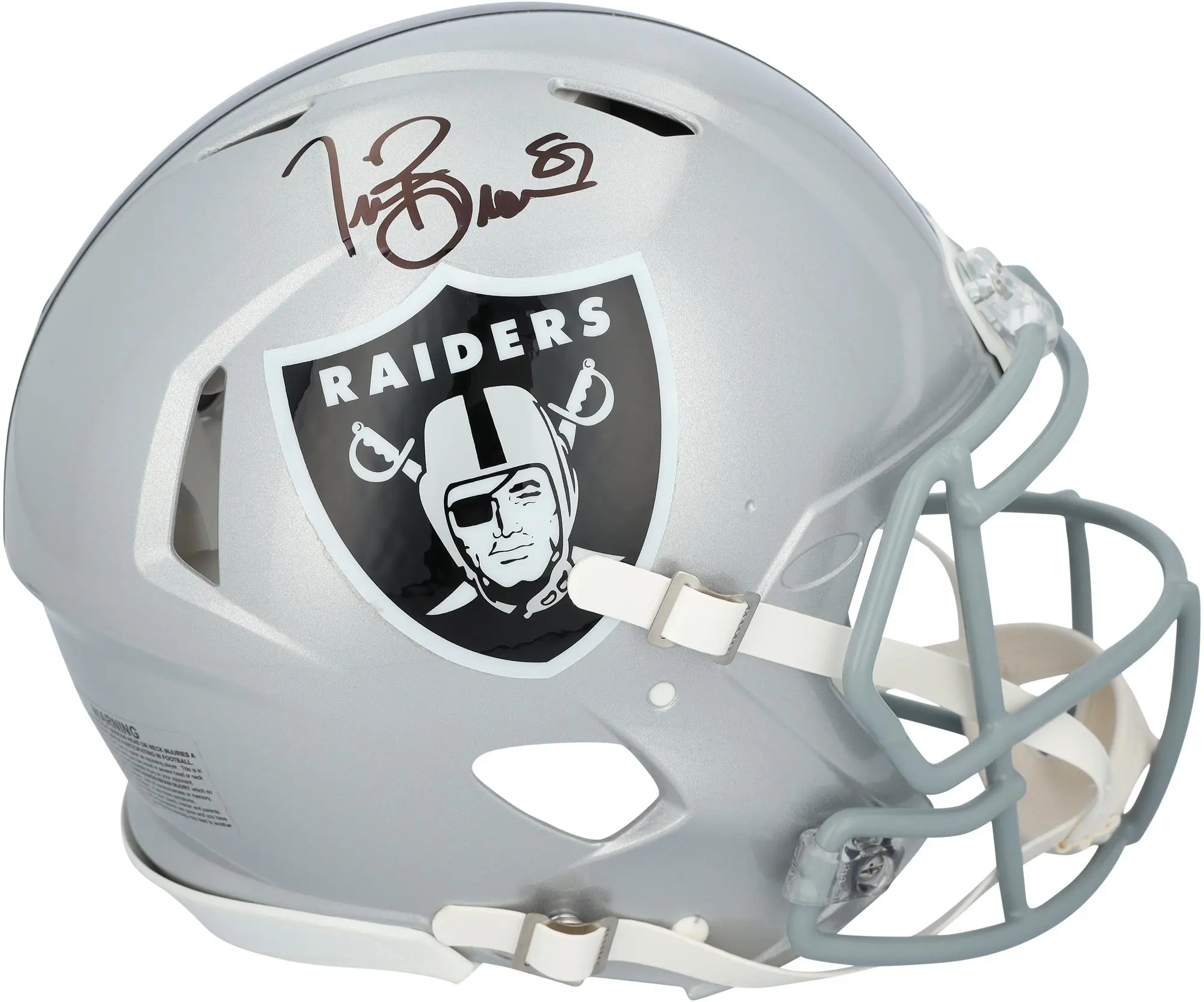 Tim Brown Oakland Raiders Autographed Riddell Speed Authentic Helmet - Fanatics Authentic Certified