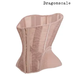Sziqi 14+1 Buttons Standard Model, Dragon Scale Jade Jiao Long Skin Color, Little Inkbutterfly Fashion Fit Breathable Comfort Latex Compression Strong Shaping Outdoor Sports Waist Support Firm Control Shapewear Aesthetics