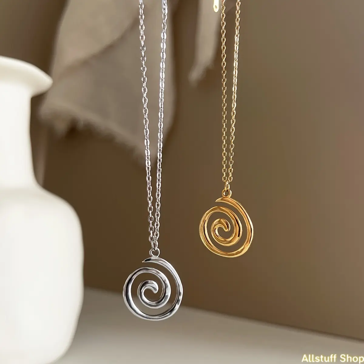 Women's Stainless Steel Thread Pendant Necklace, 40+1.97in Classic Retro Minimalist Magnet-Free Long Flexible Fashion Statement Piece for Casual Attire, Classic Retro Necklaces, Fashion Statement Necklaces