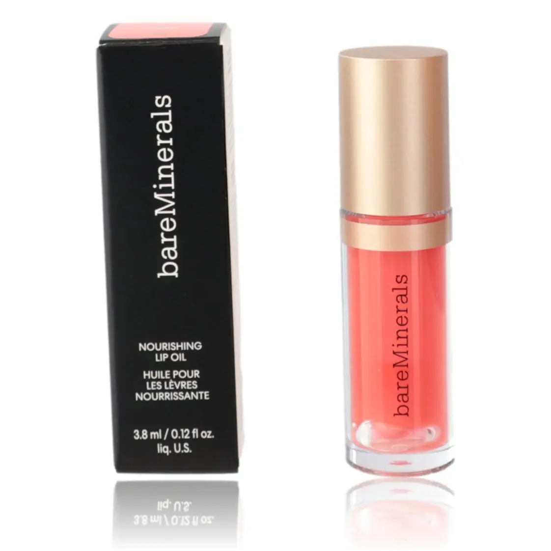 bareMinerals Hyaluronic Acid Nourishing Oil-Based Lip Oil - Gloss Finish, Hydrates Lips, 0.12oz, Charm