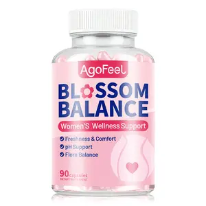 AgoFeel Blossom Balance Women’s Daily Supplement | Feminine Freshness & Comfort, pH & Flora Balance | Kacip Fatimah, Slippery Elm, Cranberry & 10-Billion CFU Probiotics| 30-Day Supply, Dietary, Gut Balance Probiotic & Prebiotic Supplements