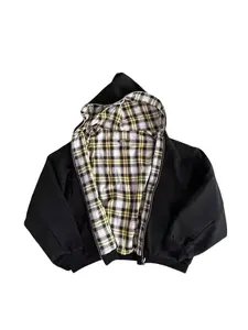 Reversible Hoodie for Women & Men – Spring Streetwear Sweatshirt with Plaid Lining, Luxe Look Casual Top, TikTok Viral Unisex Layer