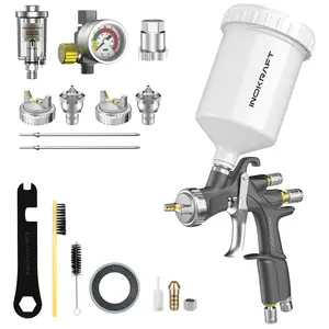 InoKraft DRZZLE D1-LVLP Spray Gun Premium & Basic Kit for Cars & House DIY Painting,painting tool