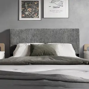 Favorer Romney Upholstered Headboard with Vertical Channel Tufting, Adjustable Height