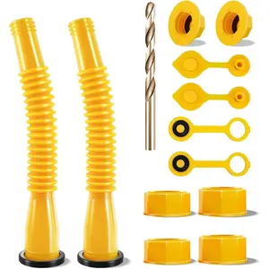 Gas Can Spout Replacement Kit, Anti-spill Gas Can Nozzle Replacement Set, Replacement Gas Can Spout with Flexible Nozzle, Suitable for Most 1/2/5/10 Gal Can