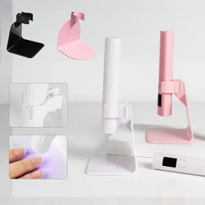 2pcs Different styles Nail Lamp Holder & Stand (Excluding lamps), Portable Light Bracket for Nail, Hand Held Manicure Tool Stand, Salon Nail Technician Accessories