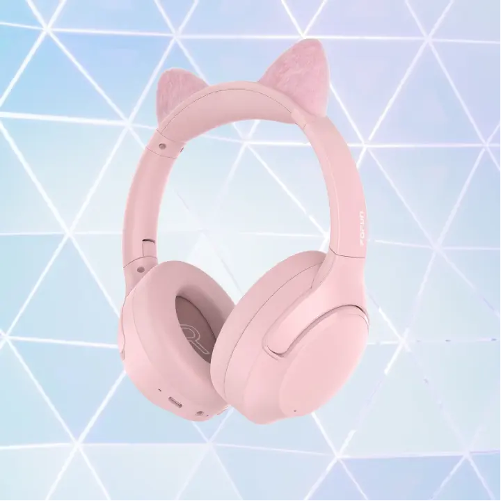FoFun NC50 Multifunctional Hybrid Noise Cancellation Over-Ear Headphones - Adjustable Buttons, Built-in Mic, Low Latency, Safety Awareness Mode, Custom EQ, Game Compatibility, Wired Connection Option, Charging, Memory, for Android/iPhone Audio Use, Device
