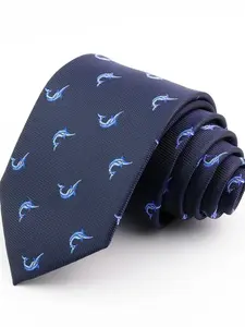 Men's Zebra & Bee Animal Pattern Casual Elegant Tie, Tie Design, Casual Style Accessory, Perfect for Parties, Daily Wear, Dates, and School
