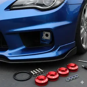 Heavy-Duty Latch Lock Kit with Lock Washers: Easy Installation for car Truck suV front rear Bumper Hood Trunk Security system Upgrade Accessories