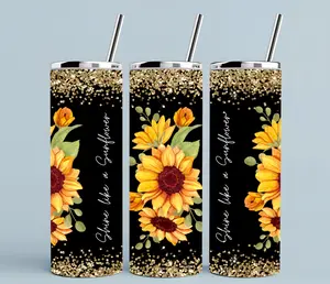 Shine like a sunflower | 20oz Skinny sublimation l transfer print out (TRANSFER ONLY, NOT A FINISHED TUMBLER)