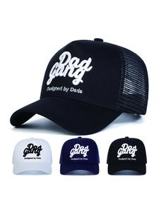 Unisex Dad Gang Embroidered Baseball Cap, Adjustable Woven Fabric Sun Hat for Outdoor Travel Beach Vacation All Seasons Fitted Style Dads Snapback Hat