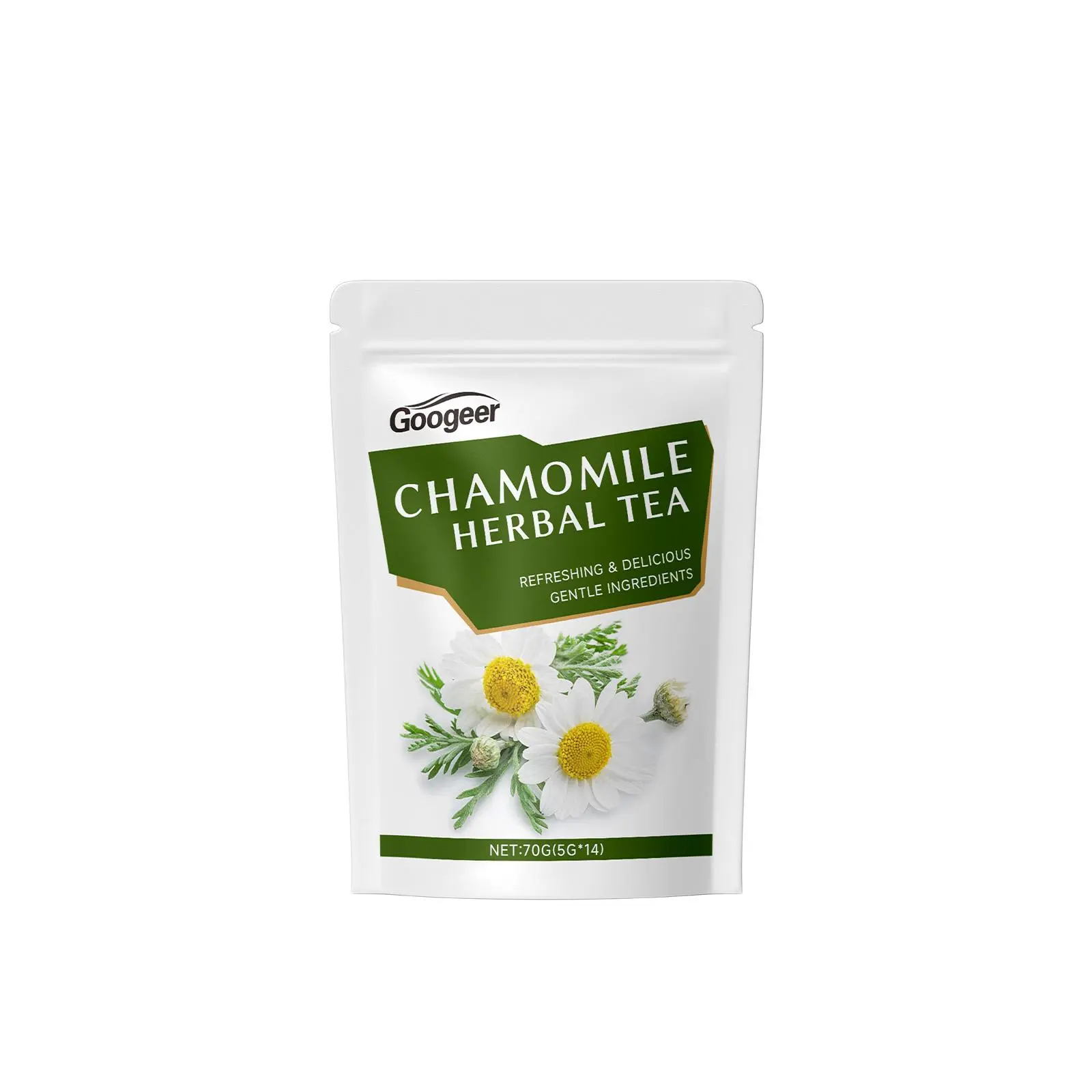 Chamomile Herbal Tea - Natural Herbal Formula with Orange Peel, Bergamot, Honeysuckle, Ginseng, Chrysanthemum for Stress Relief, Sleep Improvement, and Digestive Health - Beverage, Health Tea