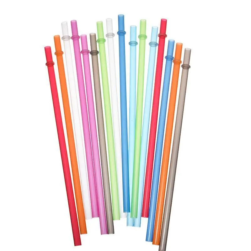 12pcs Random Color Drinking Straw, Reusable Plastic Straw, Drinkware Accessories for Party