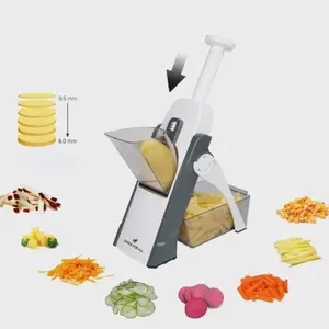 Manual Adjustable Mandoline Slicer, Multifunction Kitchen Tool for Vegetable Fruit Potato Chopping, Cutter and Grinder