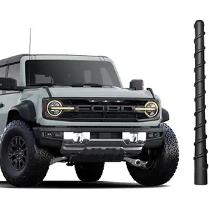7" Bronco Short Antenna, Compatible with Ford Bronco Full Size and Sport All Models 2021-2023 2024 2025 2026, Good Reception, Black, 7 Inch Spiral AM FM Radio Antenna, for Bronco Accessories 2021-26