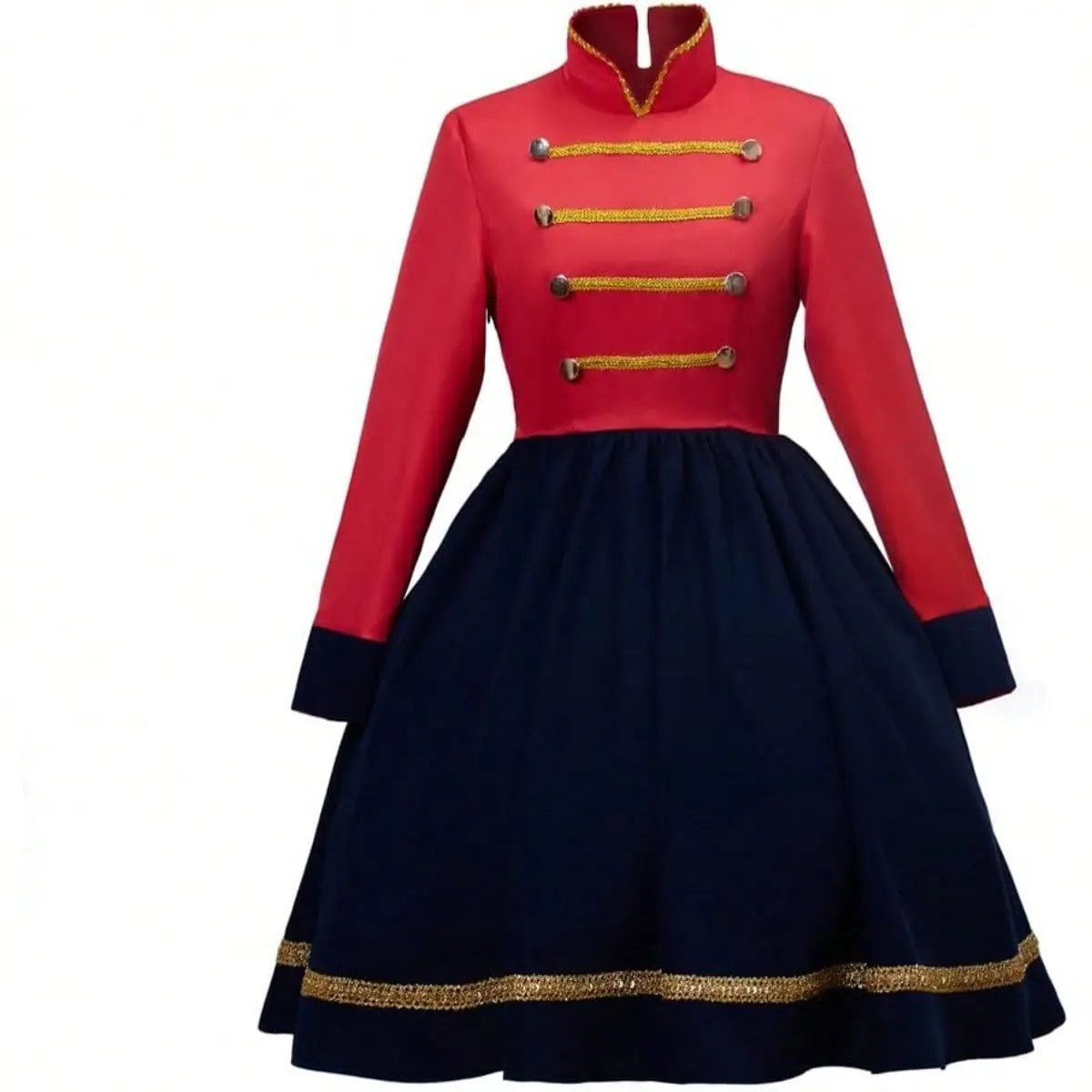 Women's Nutcracker Christmas Toy Soldier Uniform Dress