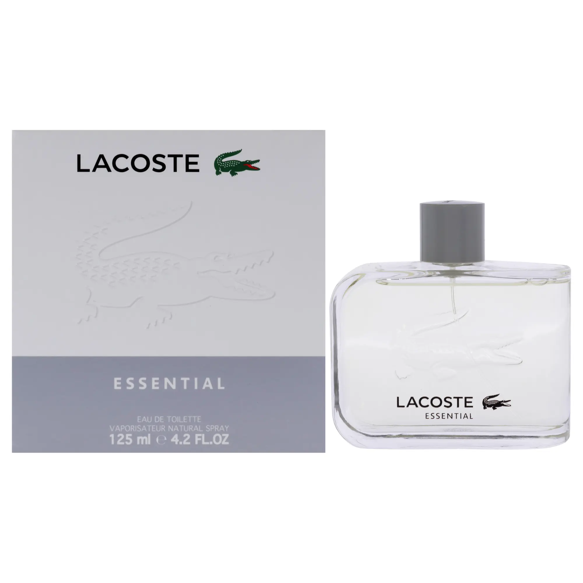 Lacoste Essential Eau de Toilette Spray for Men, 4.2 fl oz (4 to 4.9 fl oz Range), Masculine Blend Fragrance