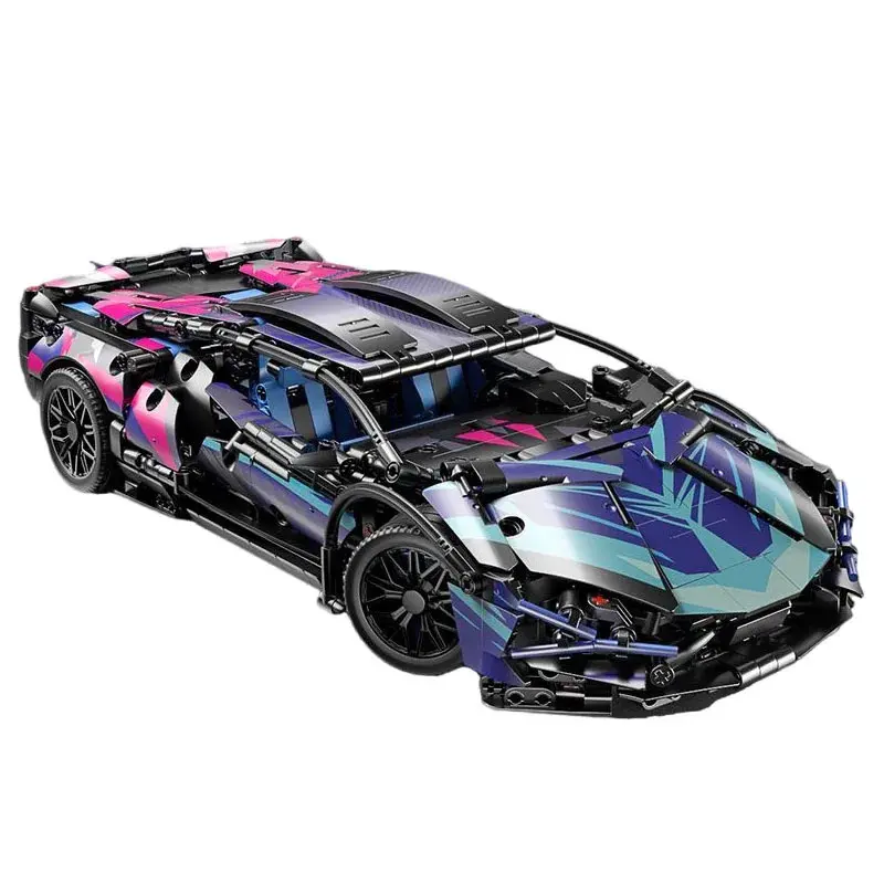 Boys Lamborghini sports car mechanical group building block toy compatible with Lego particle car model Christmas birthday gift Blocks Set