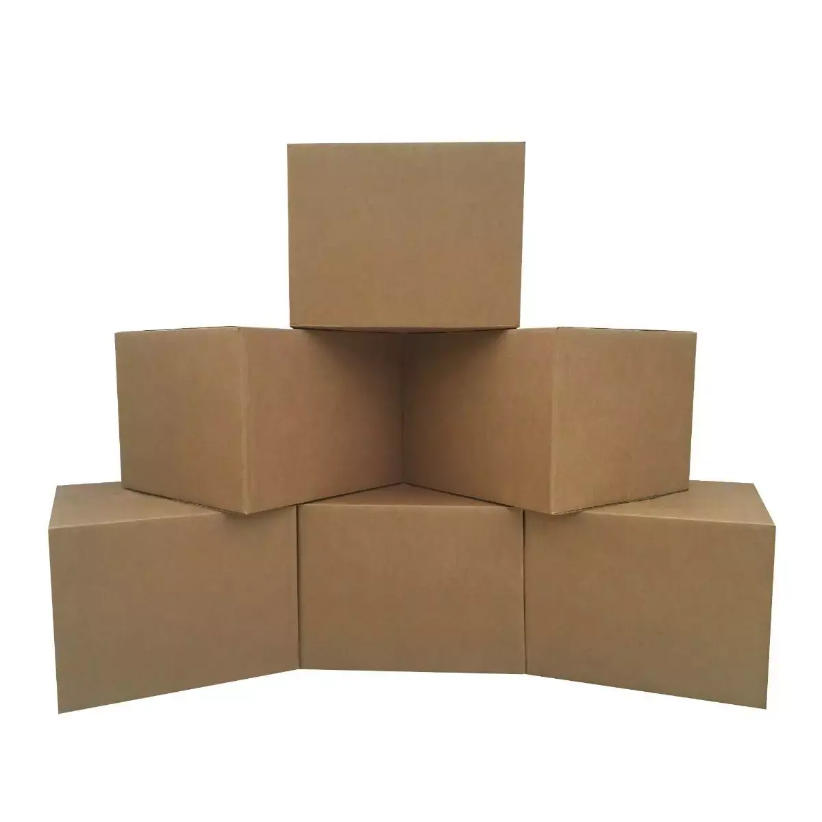 UBMOVE Large Rectangle Moving Cardboard Boxes, 6-Pack, ECT 32 Grade Corrugated Material, Moisture Resistant, 20 x 20 x 15 in