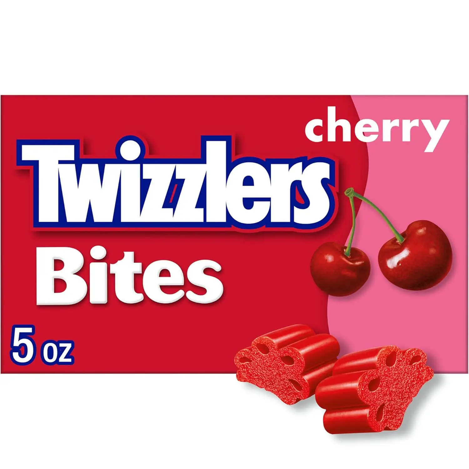 Twizzlers Cherry-Flavored Licorice-Style Chewy Candy Bites, 5 oz Snack Boxes, 12-Count Pack, Guilt-Free Better-For-You Candy
