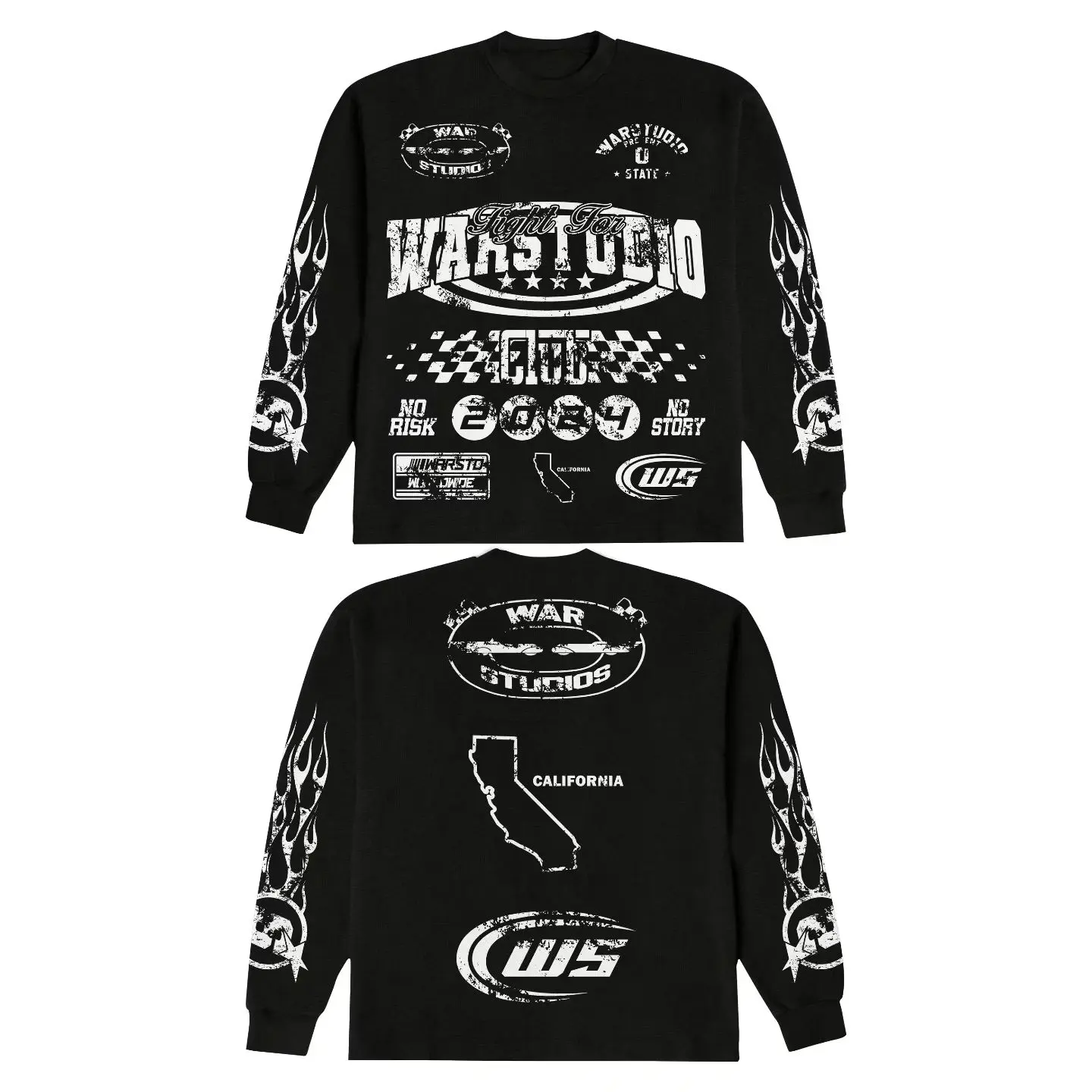Y2K Graphic "Fight For Speed" Personalize Printed Tshirt/Sweater Casual Cotton