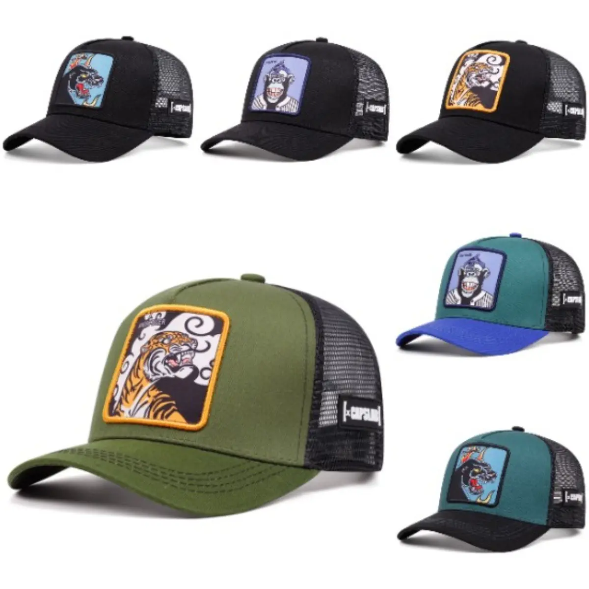 Black Panther Trucker Hat - Mesh Breathable Adjustable Snapback Unisex Dad Hat, 1 Size Fits All, Sports & Outdoor Streetwear for Golf, Hiking, One Size Fits All