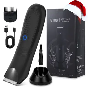 Manscape Groin & Body Hair Trimmer for Men, Electric Pubic Trimmer Shaver, Rechargeable Body Trimmer, Manscape Kit with Ceramic Blade Head,Waterproof Wet/Dry Shaver