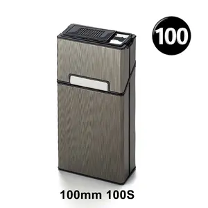 (Suitable for 100mm) Storage Case with Built-in Lighter — Extra-Large, Portable, and USB-Rechargeable 2-in-1 Design. Flameless and Windproof — An Ideal Gift for Men and Fathers.