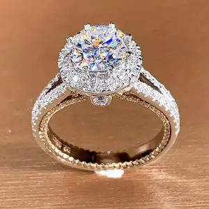 Elegant 925 Sterling Silver Moissanite Engagement Ring for Women, Suitable for Daily Wear and Party, Ideal Gift for Girlfriend, Anniversary, Creative and Special Jewelry