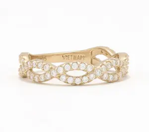 Diamonique x Erin Moseley Infinity Band Ring, Sterling Silver