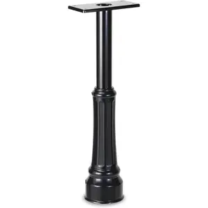 7507B Basic Post with Decorative Cover Black