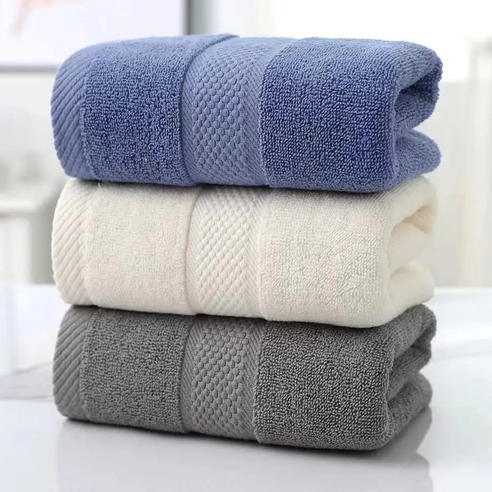 2PCS Soft Absorbent Cotton Hand Towel,Quick Drying,Non-Shedding and Long Lasting,Plush and Skin-Friendly,for Home,Gym,Sports and Outdoor Activities