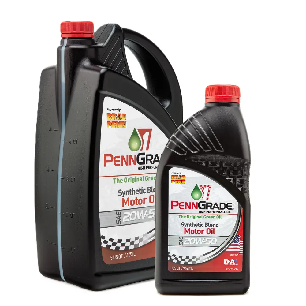 PENN GRADE 1 Synthetic Blend High Performance Oil SAE 20W-50 (1 US Qt / 946 mL) - Anti-Wear, Anti-Foaming, Shear Stable, Shock Load Resistant for Highly Stressed Engines, Horsepower Boost, Father's Day Gift