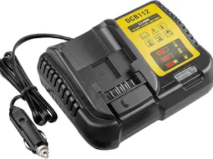 DCB112 for Dewalt Battery Car Charger, Replace for Dewalt 12V 20V and 60V Max Lithium-Ion Battery use on Car, Charging Input 12V/24V Cigarette Lighter Plug (Excluding the battery)