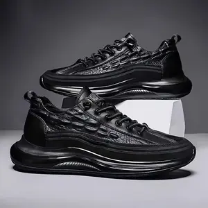 1pair Men'S Fashion Sneakers 2024 - Versatile Low-Top Casual Sports Shoes with Elastic Closure, Faux Upper & TPR Sole, Round Toe for Outdoor, Hiking & Everyday Wear - Spring/Summer Collection