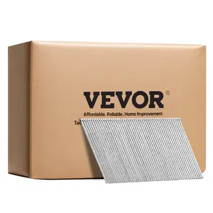 VEVOR 16 Gauge Finish Nails,  2 in Angled Finishing Nails, 2000-Count Galvanized Finishing Nail, 20-Degree Heavy-Duty Brad Nail with Galvanized Anti-Rust Process, for 16GA 20° Angled Finish Nailers