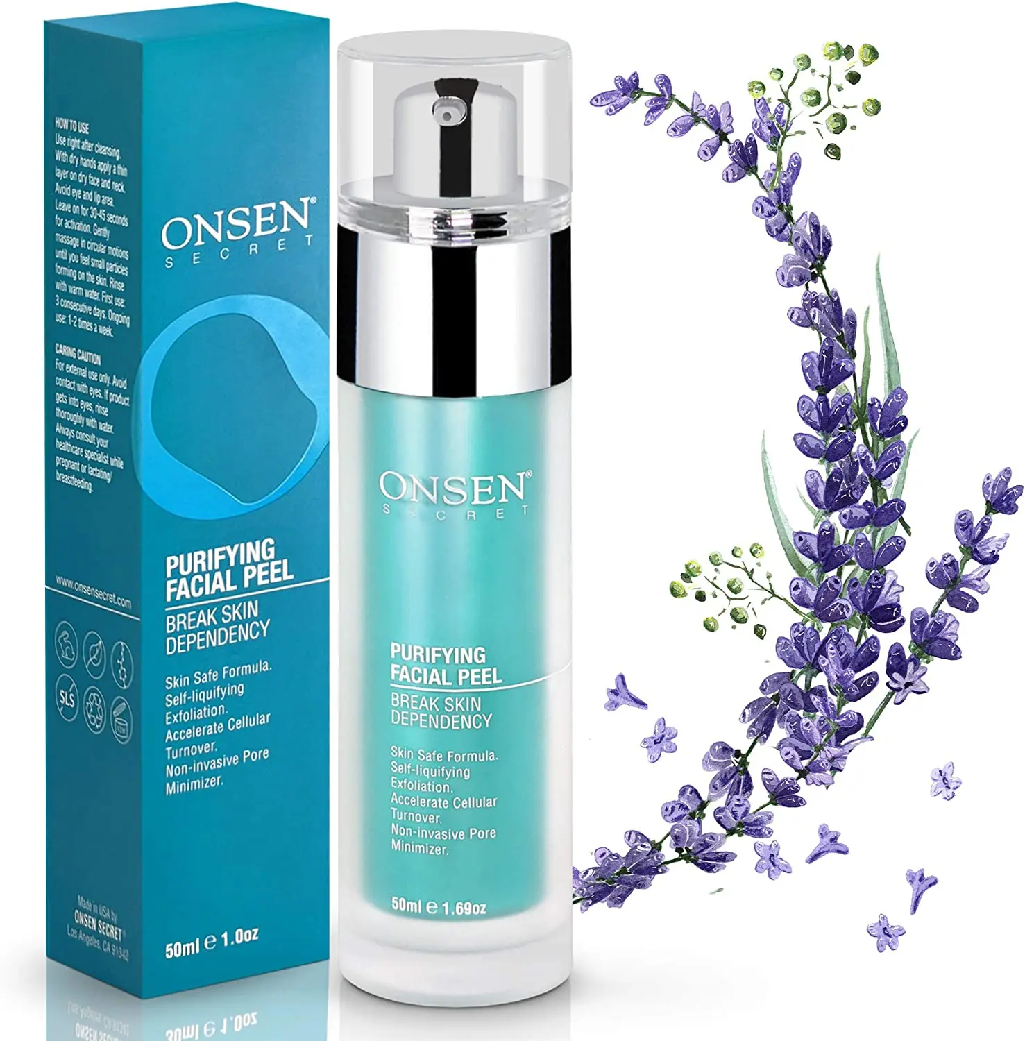 Onsen Secret Purifying Facial Peel - Gentle Fruit Enzyme Exfoliate, Hyaluronate-Infused Clean Beauty Brightening Smooth Face Scrubs & Peels for Radiant Skin - 30ml, Brightening Face Scrubs & Peels