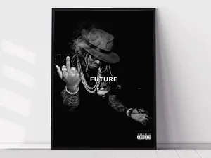 Minimalist Future Rapper Poster For Hip-Hop Fans Perfect Wall Art Decor for Artwork Ornaments Decoration Room Artistic Print