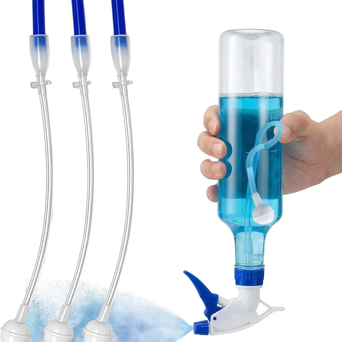 3 Piece Universal 360° Spray Bottle Adapter Set, Nozzle Extender, Rotatable Spray Nozzle, Adjustable Spray Nozzle, Compatible with Trigger and Pump Sprayers, Home Office Cleaning Accessories