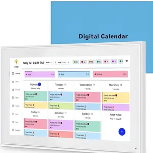 15.6 Inch Smart Digital Family Calendar and Chore Chart - WiFi Dual-Orientation Wall Display for Synchronized Scheduling, Meal Planning, and Task Tracking - Interactive Touchscreen Organizer