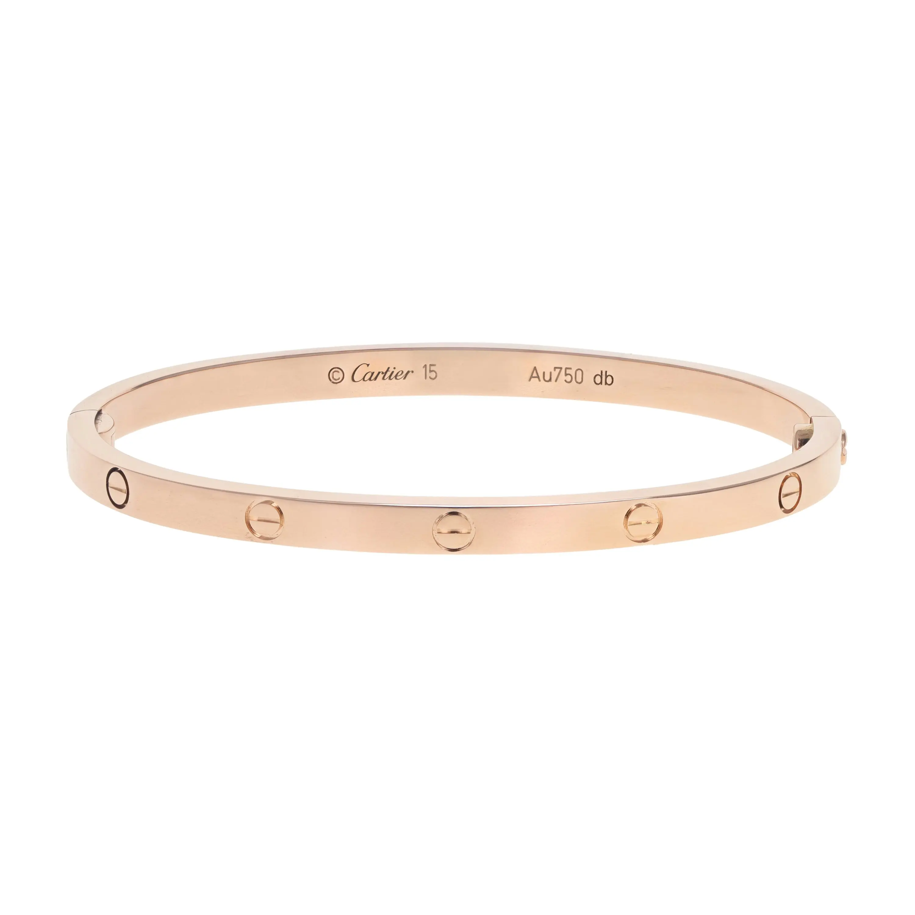 Pre-owned Cartier Small Love Bracelet Size 15