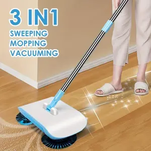 1 piece of hand-held hand-push vacuum cleaner, mop and sweeper three-in-one floor, household floor cleaning tool